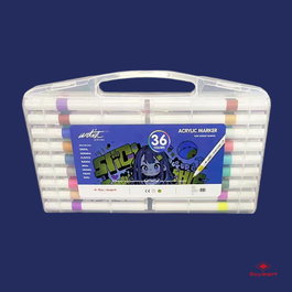 ARTIST BY ALEX BOG Estuche de 48 rotuladores acrílicos Prime Price colores surtidos con punta cónica