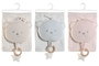 DKD Home Decor Peluche Manta Bebé Rosa Azul Beige Algodón Poliéster Musical Set 2 Piezas 100 x 10 x 75 cm