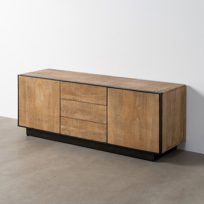 Ixia Mueble TV Ohio Madera de Mango y Hierro Natural 150x44x55 cm Ixia Mueble TV Ohio Madera de Mango y Hierro Natural 150x44x55 cm