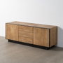 Ixia Mueble TV Ohio Madera de Mango y Hierro Natural 150x44x55 cm