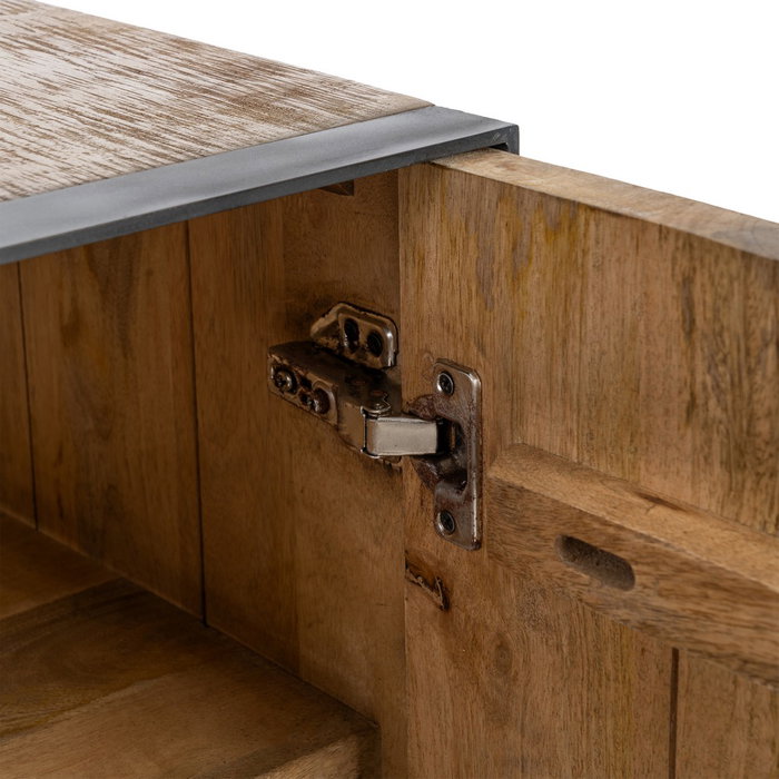 Ixia Mueble TV Ohio Madera de Mango y Hierro Natural 150x44x55 cm Ixia Mueble TV Ohio Madera de Mango y Hierro Natural 150x44x55 cm