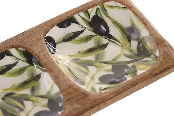 DKD Home Decor Mango de Resina y Mango Olivo 25 Verde