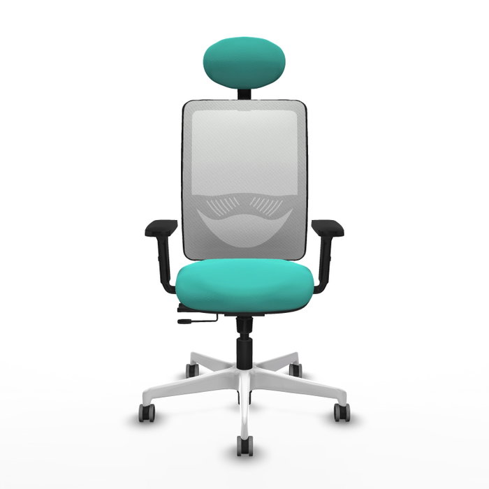 PIQUERAS Y CRESPO Silla de oficina Zulema con mecanismo Sincro/Traslack Turquesa y Blanco PIQUERAS Y CRESPO Silla de oficina Zulema con mecanismo Sincro/Traslack Turquesa y Blanco
