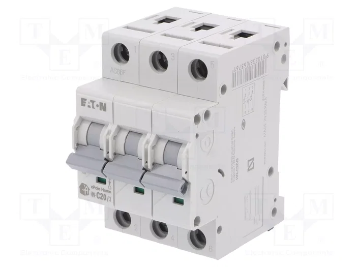 EATON ELECTRIC HN-C20/3 Interruptor magnetotérmico 20A 3 polos 6kA EATON ELECTRIC HN-C20/3 Interruptor magnetotérmico 20A 3 polos 6kA