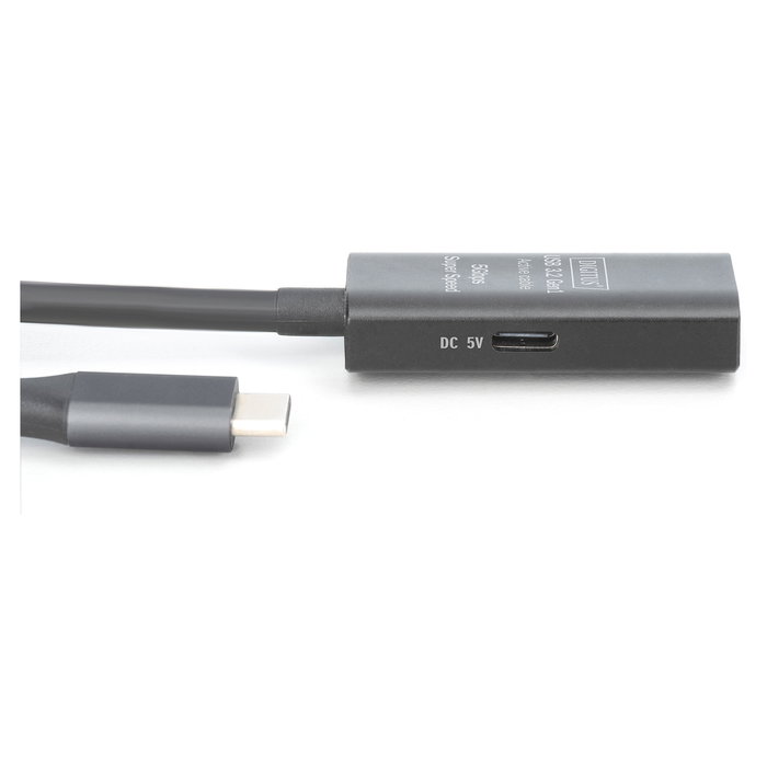 Digitus Verlängerungskabel Activo USB 3.2 Gen 1 (5 Gbit/s) USB-C a USB-A, 5 Metros, Negro