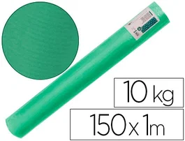 Liderpapel Papel Kraft Verjurado Verde Musgo 65 g/m2, Bobina 1 m de Ancho x 150 m de Longitud (10 kg), para Embalaje