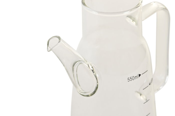 DKD Home Decor Aceitera de Borosilicato e Inox 550ml
