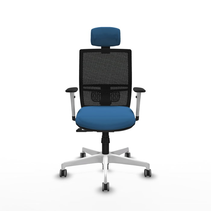 PIQUERAS Y CRESPO Silla de oficina Yunquera con mecanismo Sincro, Azul claro y Negro PIQUERAS Y CRESPO Silla de oficina Yunquera con mecanismo Sincro, Azul claro y Negro