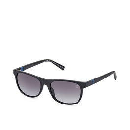 Timberland Gafas de Sol TB9327 02B Hombre Negro Mate Humo Degradado Rectangulares 52mm