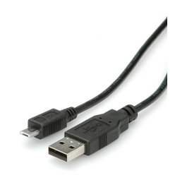 ROLINE Cable USB 2.0 USB A a Micro-USB B Negro 0,8m
