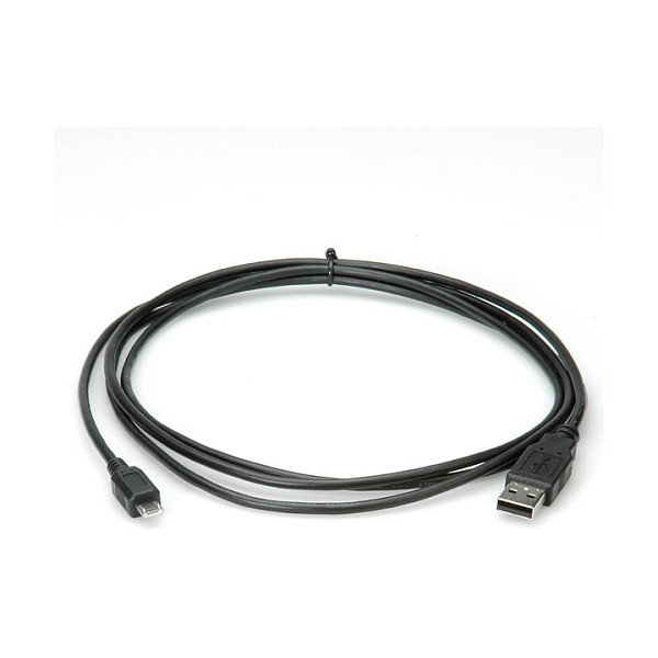 ROLINE Cable USB 2.0 USB A a Micro-USB B Negro 0,8m