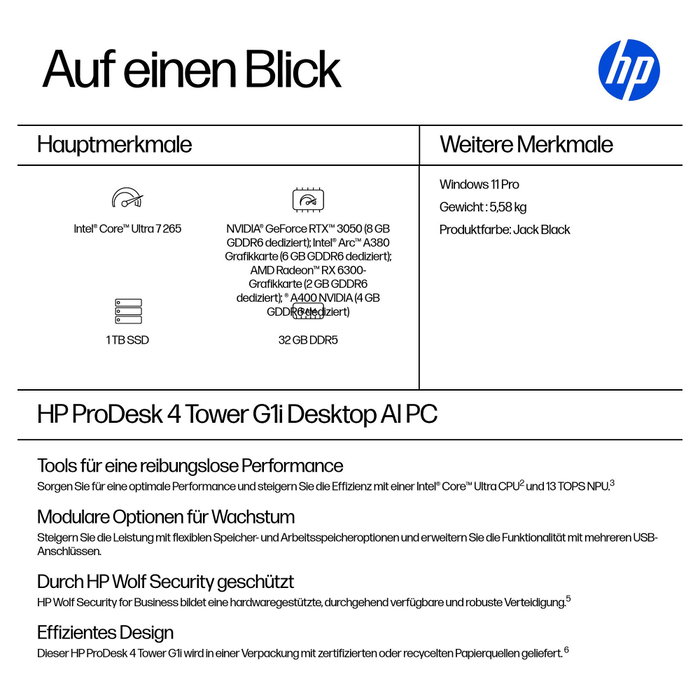 HP ProDesk 4 Tower G1i CU7 con 32GB RAM, 1TB SSD y Windows 11 Pro HP ProDesk 4 Tower G1i CU7 con 32GB RAM, 1TB SSD y Windows 11 Pro