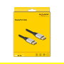 DeLOCK Cable DisplayPort 16K 60Hz 1m Plata Metal DisplayPort 2.1 Macho a Macho