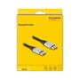 DeLOCK Cable DisplayPort 2.1 16K 60 Hz 1 m Plata/Negro 80633