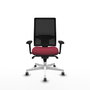 PIQUERAS Y CRESPO Silla de oficina Horna con mecanismo Sincro, Granate y Negro