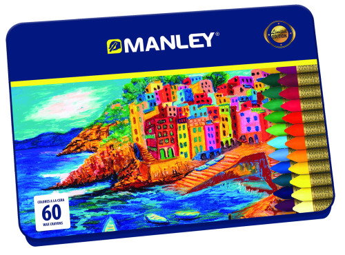 Manley Ceras Edición Especial 60 Aniversario Caja Metálica de 60 Colores Manley Ceras Edición Especial 60 Aniversario Caja Metálica de 60 Colores