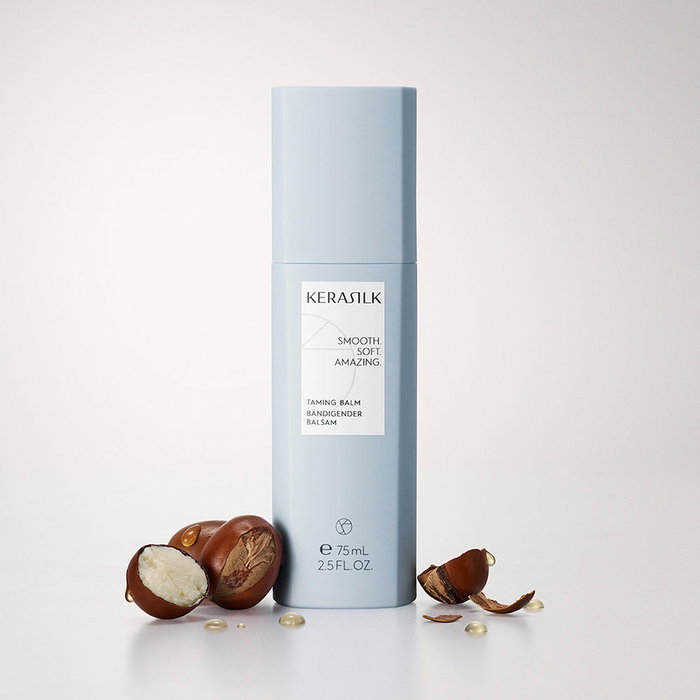 Kerasilk Bálsamo Domador Taming Balm, Alisa, Controla el Frizz y Suaviza el Cabello Rebelde, Contenido 75 ml, Fórmula Vegana