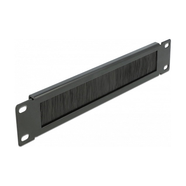 DeLOCK Panel pasacables con cepillo 66287 1U Negro DeLOCK Panel pasacables con cepillo 66287 1U Negro