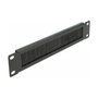 DeLOCK Panel pasacables con cepillo 66287 1U Negro