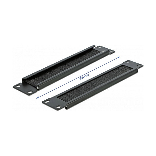 DeLOCK Panel pasacables con cepillo 66287 1U Negro DeLOCK Panel pasacables con cepillo 66287 1U Negro