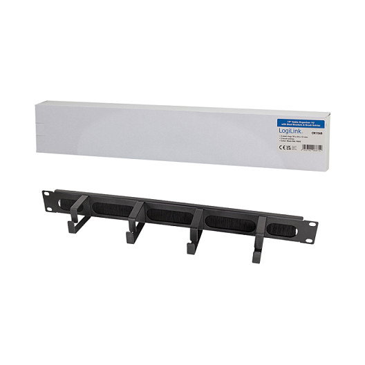 LogiLink Panel de gestión de cables 19 pulgadas 1U con 4 abrazaderas de acero Gris LogiLink Panel de gestión de cables 19 pulgadas 1U con 4 abrazaderas de acero Gris
