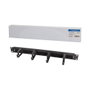 LogiLink Panel de gestión de cables 19 pulgadas 1U con 4 abrazaderas de acero Gris