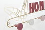 DKD Home Decor Perchero Pared Moderno Rosa 5 x 17 x 46 cm (4 Unidades)