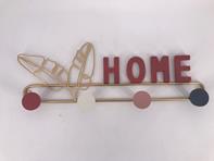 DKD Home Decor Perchero Pared Moderno Rosa 5 x 17 x 46 cm (4 Unidades)