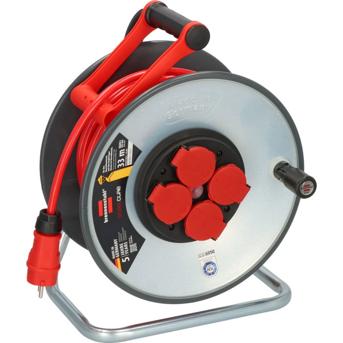 Brennenstuhl Carrete de Cable Professional Steel Core 33 m Rojo Brennenstuhl Carrete de Cable Professional Steel Core 33 m Rojo