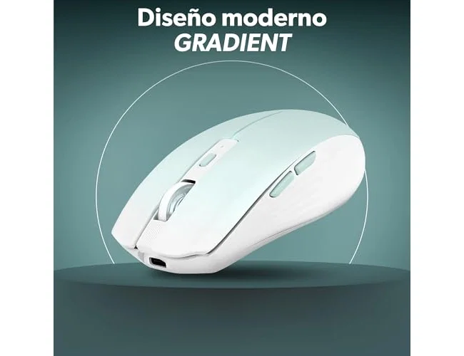 TNB Gradient Ratón Inalámbrico Recargable Dual Connect Azul 1600 DPI