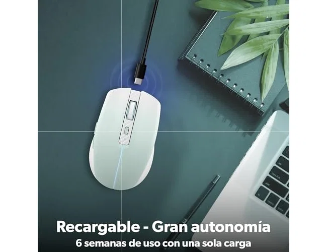 TNB Gradient Ratón Inalámbrico Recargable Dual Connect Azul 1600 DPI