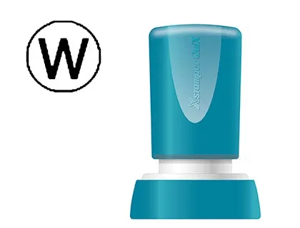 X'stamper Sello Quix Personalizable Redondo Color Negro Diámetro 20 mm q-34