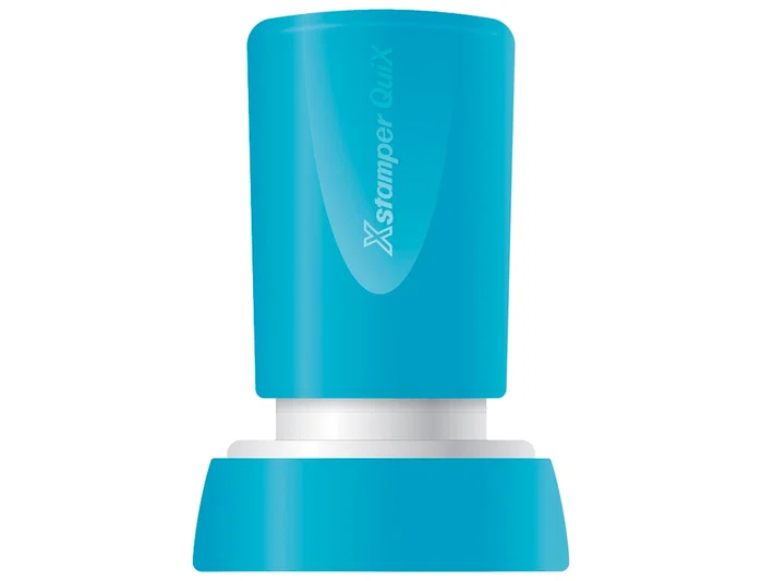 X'stamper Sello Quix Personalizable Redondo Color Negro Diámetro 20 mm q-34