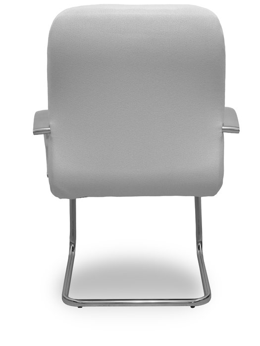 Silla Caudete confidente tapizada con Tela color Blanco. Brazos fijos