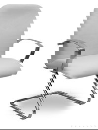 Silla Caudete confidente tapizada con Tela color Blanco. Brazos fijos