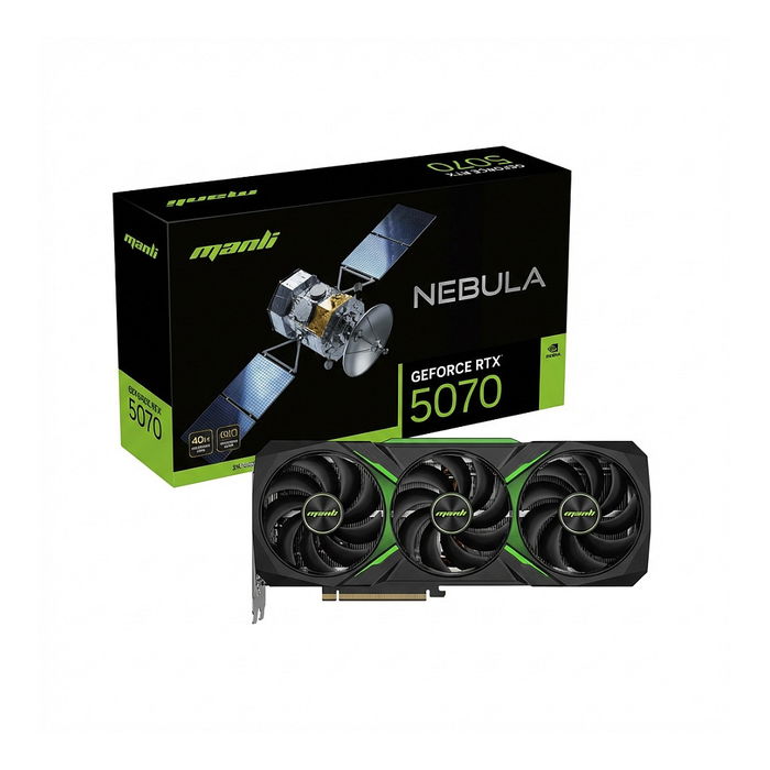 MANLI Tarjeta Gráfica GeForce RTX 5070 12GB GDDR6X PCI Express 4.0 - Diseño Nebula