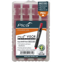 Pica Repuestos de tiza de marcaje VISOR permanent rojo
