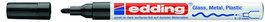 EDDING 751 Marcador de Tinta Opaca Permanente Cónico Negro (Set de 10)