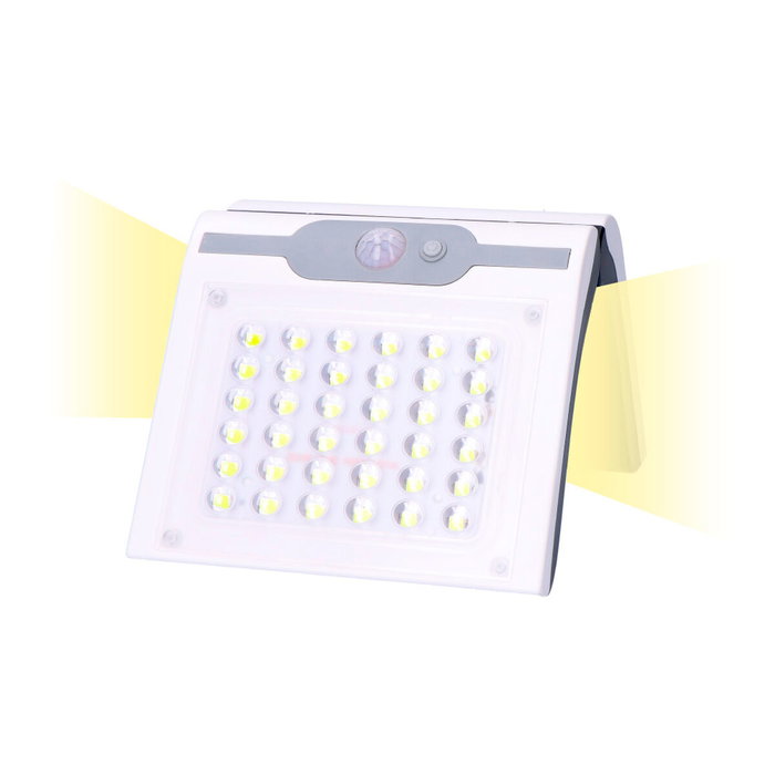 Edm Aplique solar blanco con sensor de 2W y 220 lm
