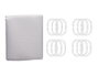 Berilo Cortina de Baño Poliester Gris con Puntos 180x180 cm (Set de 12)