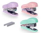 Pincello Grapadora con 500 Grapas, Surtido de Colores, Dimensiones 6.5x4x2.8 cm (Set de 36)