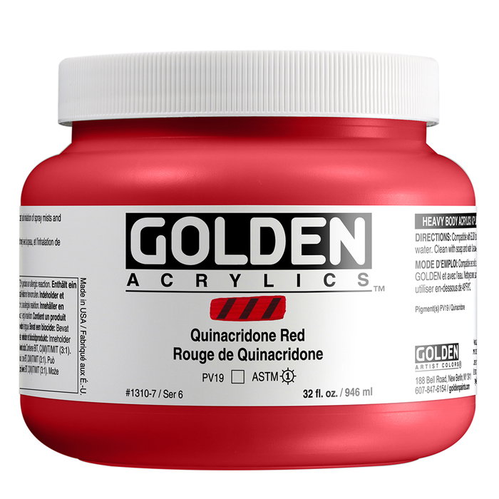 Golden Heavy Body Rojo Quinacridona 946 ml Golden Heavy Body Rojo Quinacridona 946 ml