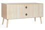 DKD Home Decor Mueble TV Scandi Natural Madera Paulownia y MDF 120x40x60 cm