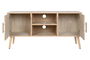 DKD Home Decor Mueble TV Scandi Natural Madera Paulownia y MDF 120x40x60 cm