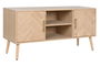 DKD Home Decor Mueble TV Scandi Natural Madera Paulownia y MDF 120x40x60 cm