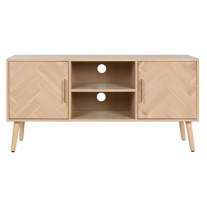 DKD Home Decor Mueble TV Paulownia MDF 120x40x60 Natural