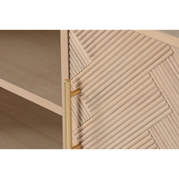 DKD Home Decor Mueble TV Paulownia MDF 120x40x60 Natural