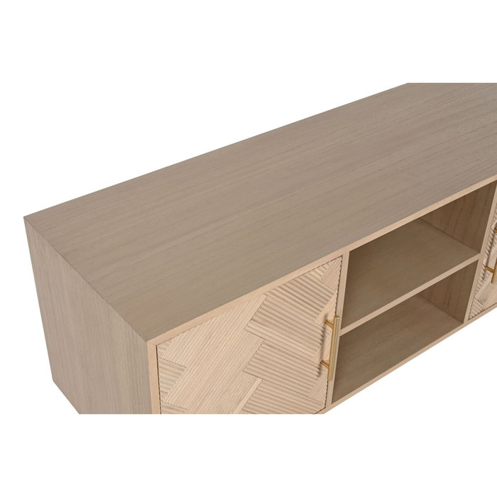 DKD Home Decor Mueble TV Paulownia MDF 120x40x60 Natural