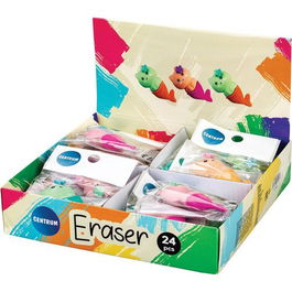 Goma De Borrar Centrum Cat Mermaid Expositor De 24