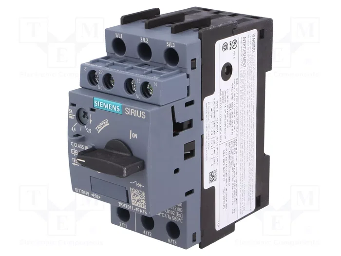 Siemens Interruptor Automático para Motor 3.5-5A 3RV2011-1FA1 3RV20111FA15 Siemens Interruptor Automático para Motor 3.5-5A 3RV2011-1FA1 3RV20111FA15